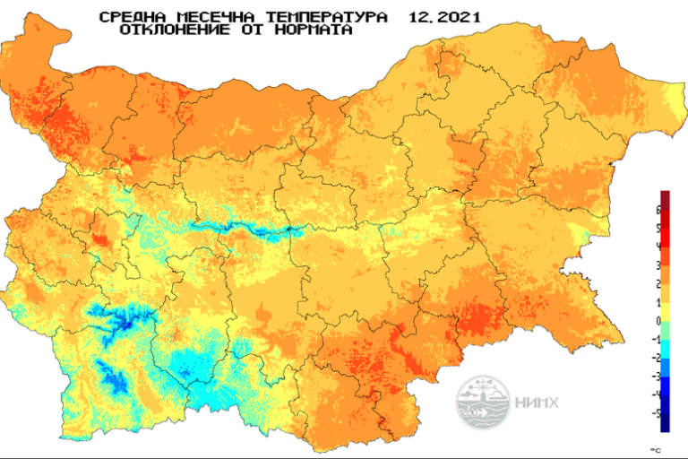 Weather in December 2021 in Bulgaria National Institute of