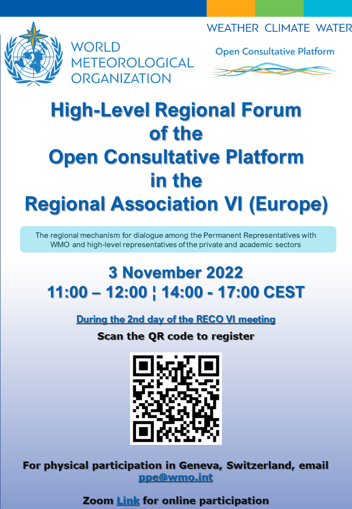 The flyer for the high level regional forum of the open cooperation platform v.